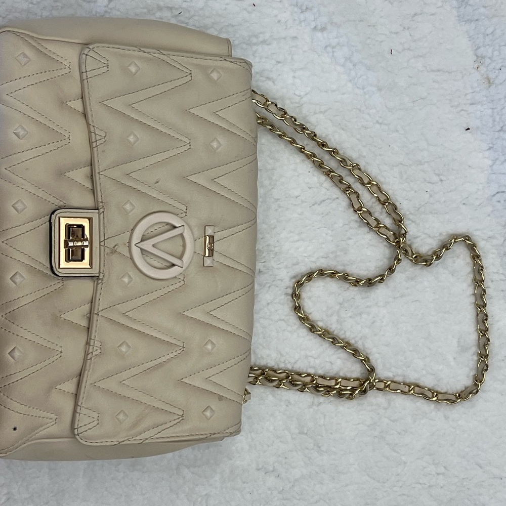 Elegant Beige Designer Shoulder Bag